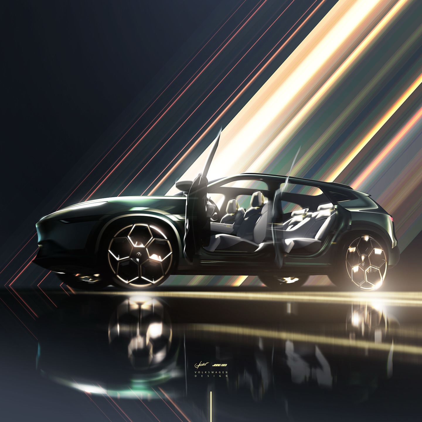 Volkswagen ID. EVO Concept, 2025 – Design Sketch