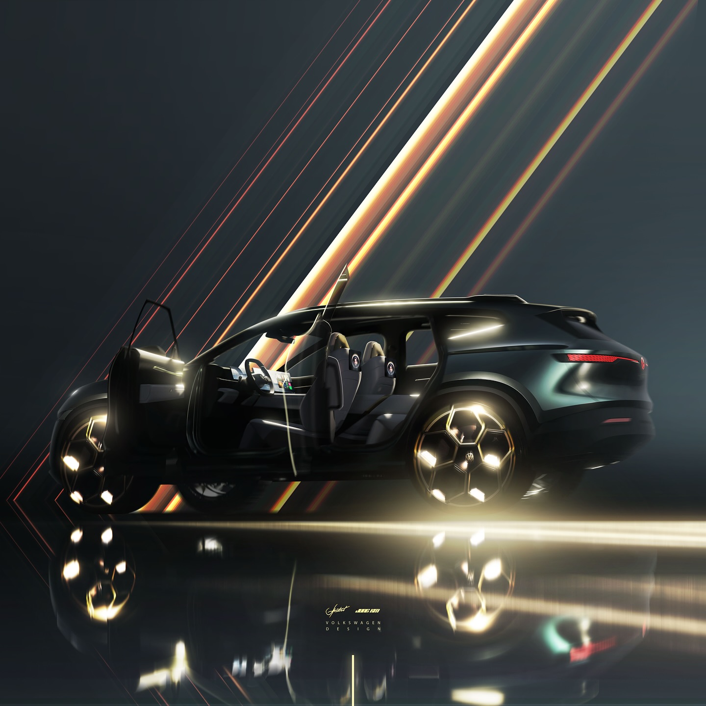 Volkswagen ID. EVO Concept, 2025 – Design Sketch
