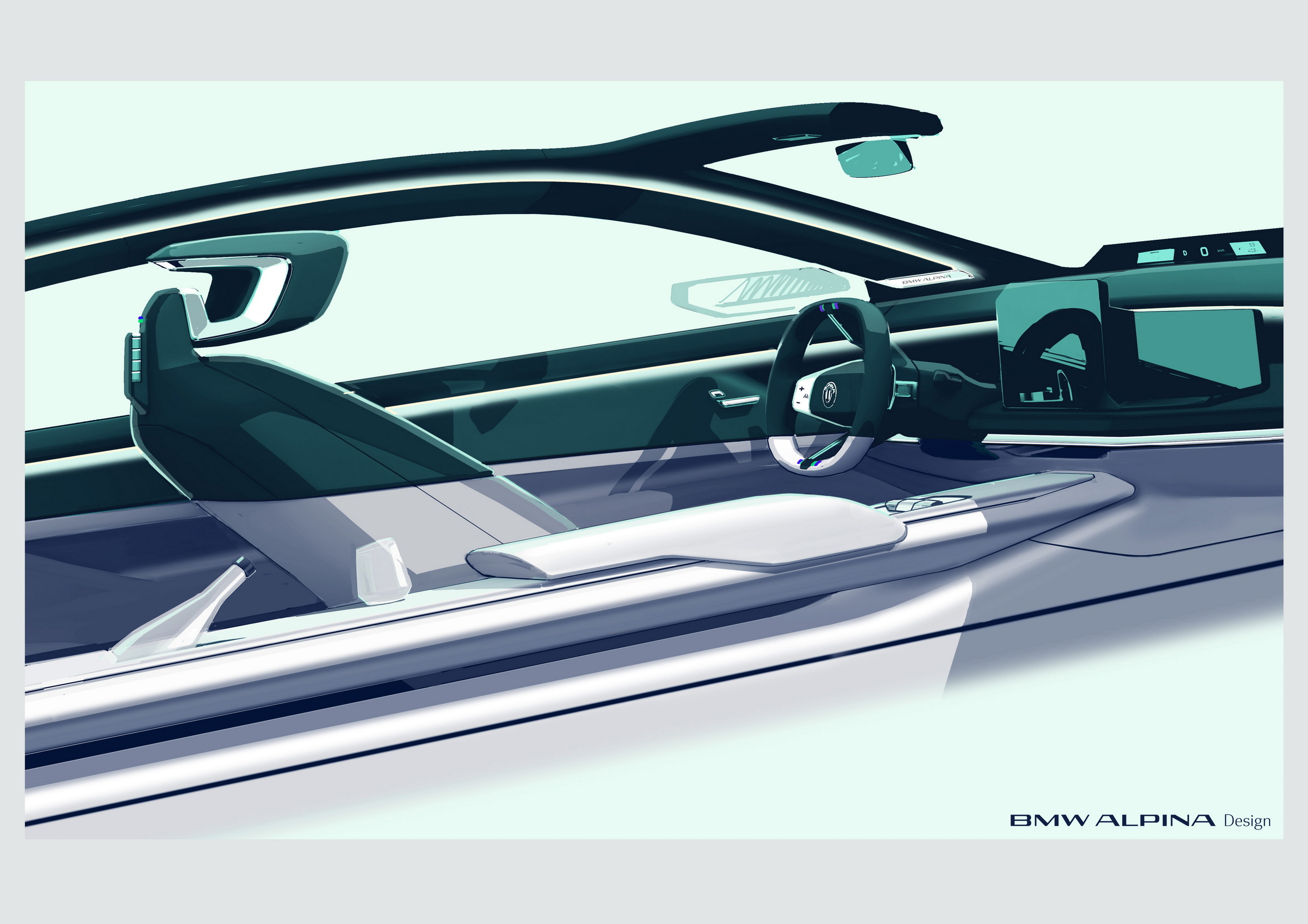 Vision BMW Alpina Concept, 2026 – Design Sketch – Interior