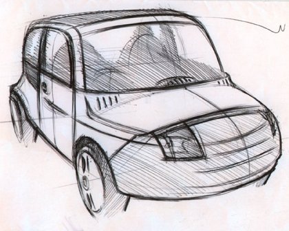 Fiat Ecobasic Concept, 2000 - Design Sketch