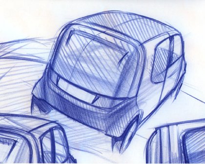 Fiat Ecobasic Concept, 2000 - Design Sketch