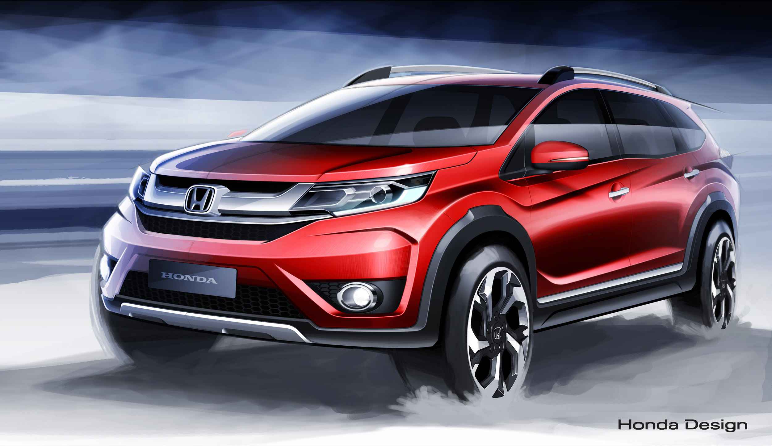 Honda BR-V Prototype, 2015 - Design Sketch