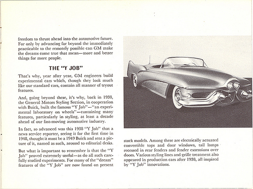 Brochure for 1951 GM LeSabre experimental car 
