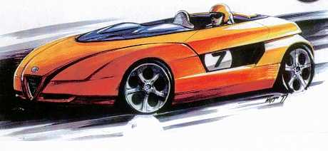 1999 Alfa Romeo Centauri Spider - Design sketch