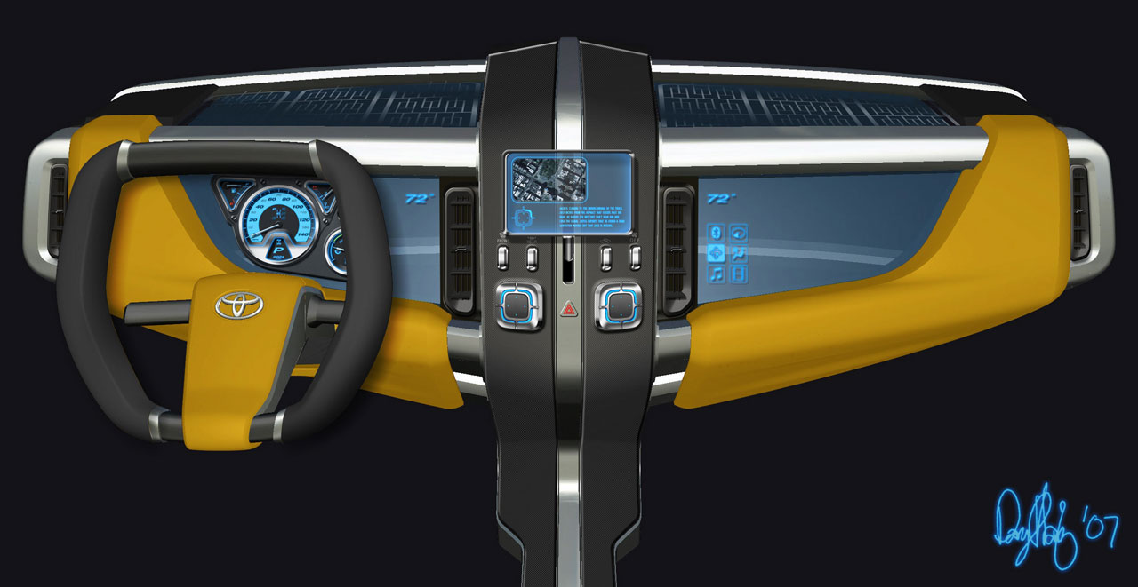 Toyota A-BAT, 2008 – Design Sketch – Interior