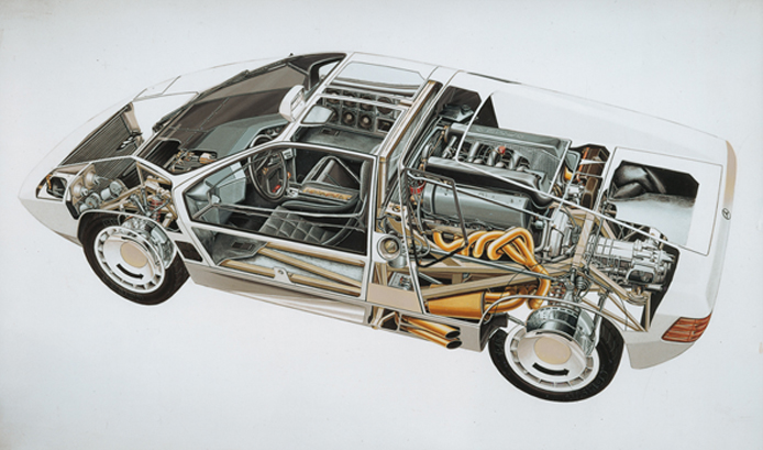 Mercedes-Benz Studie CW311, 1978 - Cutaway