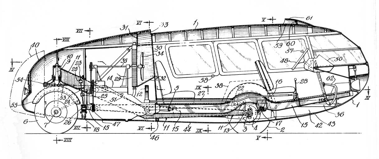Dymaxion Car Patent Figure