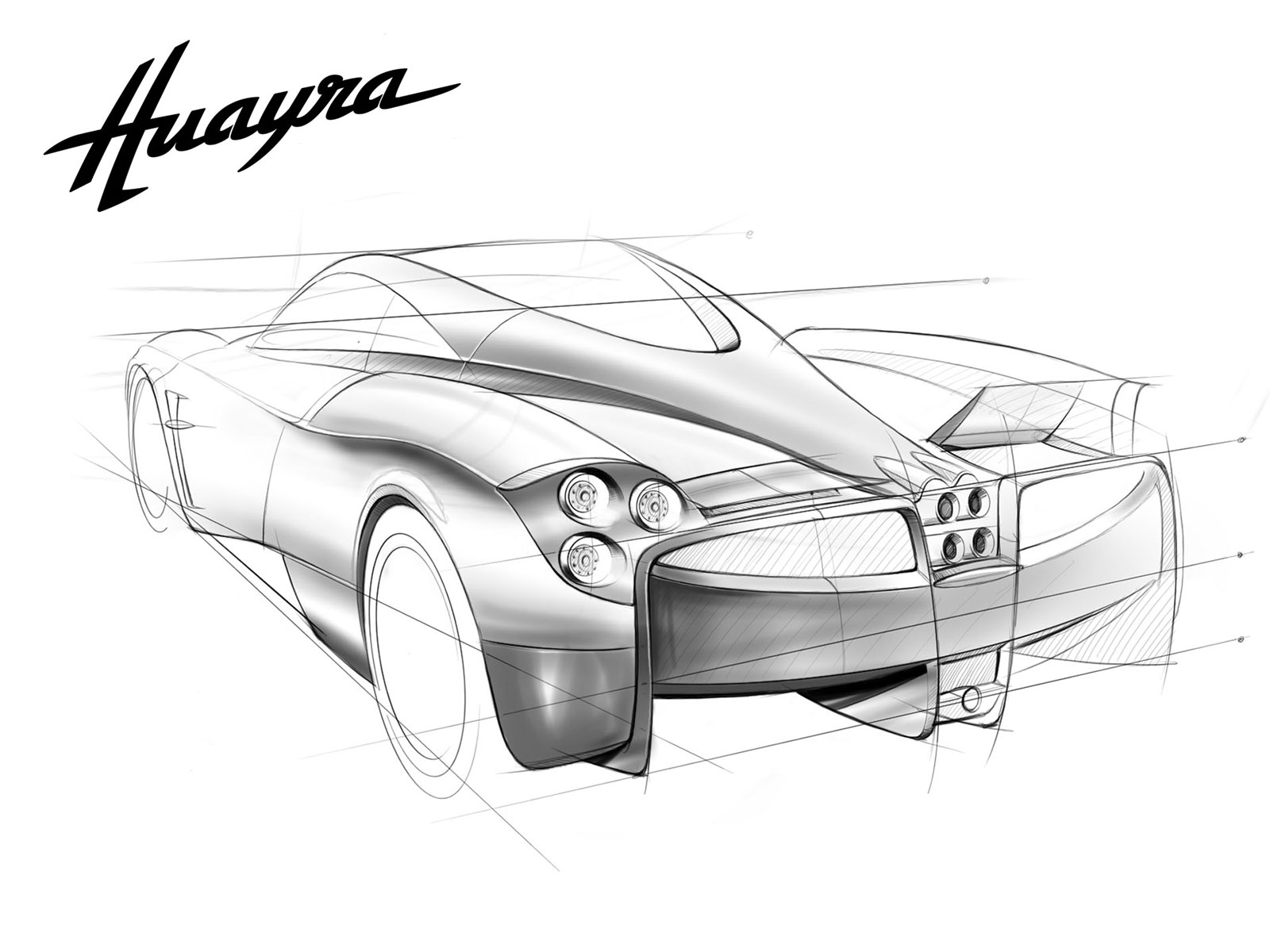 Pagani Huayra (2011) - Design Sketch
