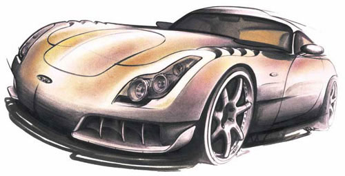 TVR Sagaris (2004): Design sketch
