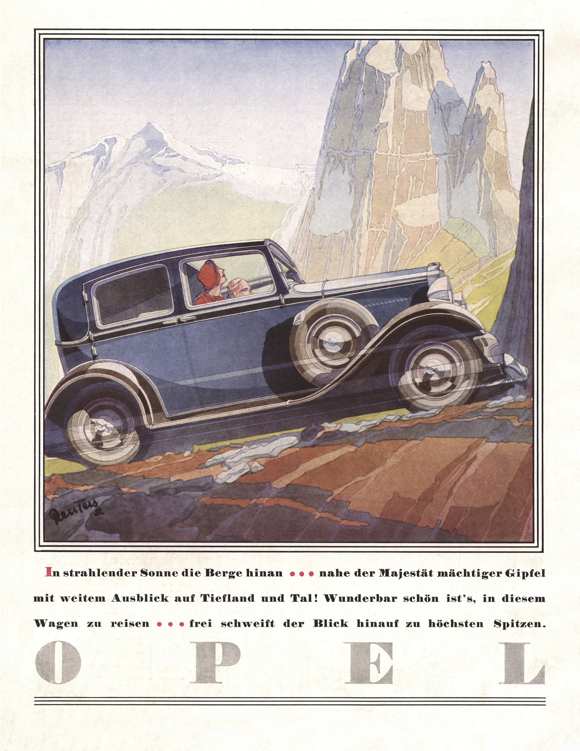 Opel Kadett (1932): Advertising Art by Bernd Reuters
