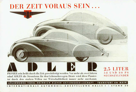 Adler 2.5 Liter (1939): Advertising Art by Bernd Reuters