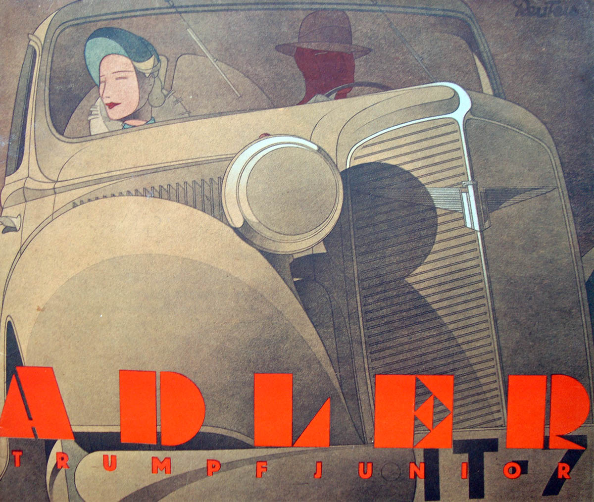 Adler Trumpf Junior (1937) - Brochure Cover: Graphic by Bernd Reuters
