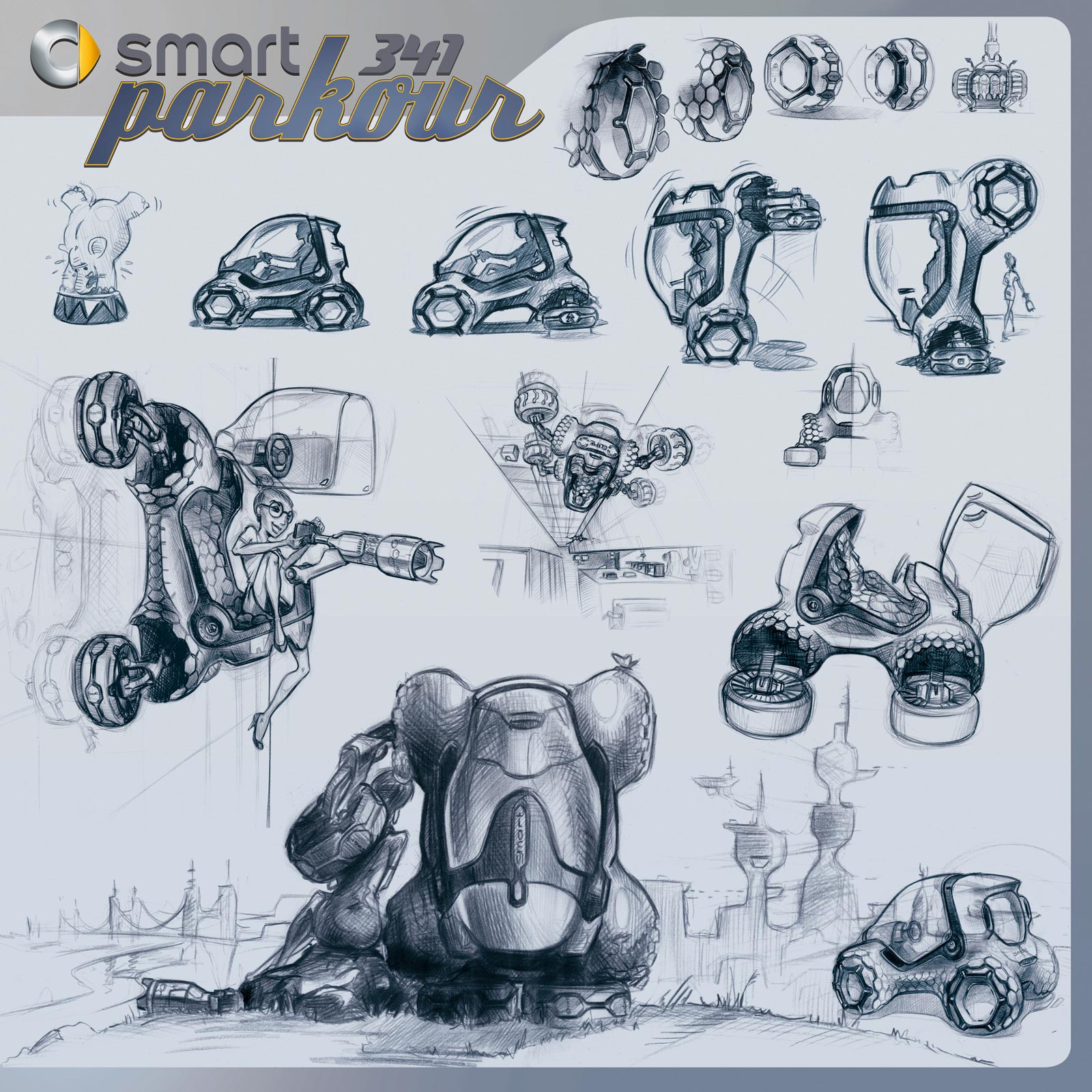 LA Design Challenge (2011): Smart 341 Parkour Concept 