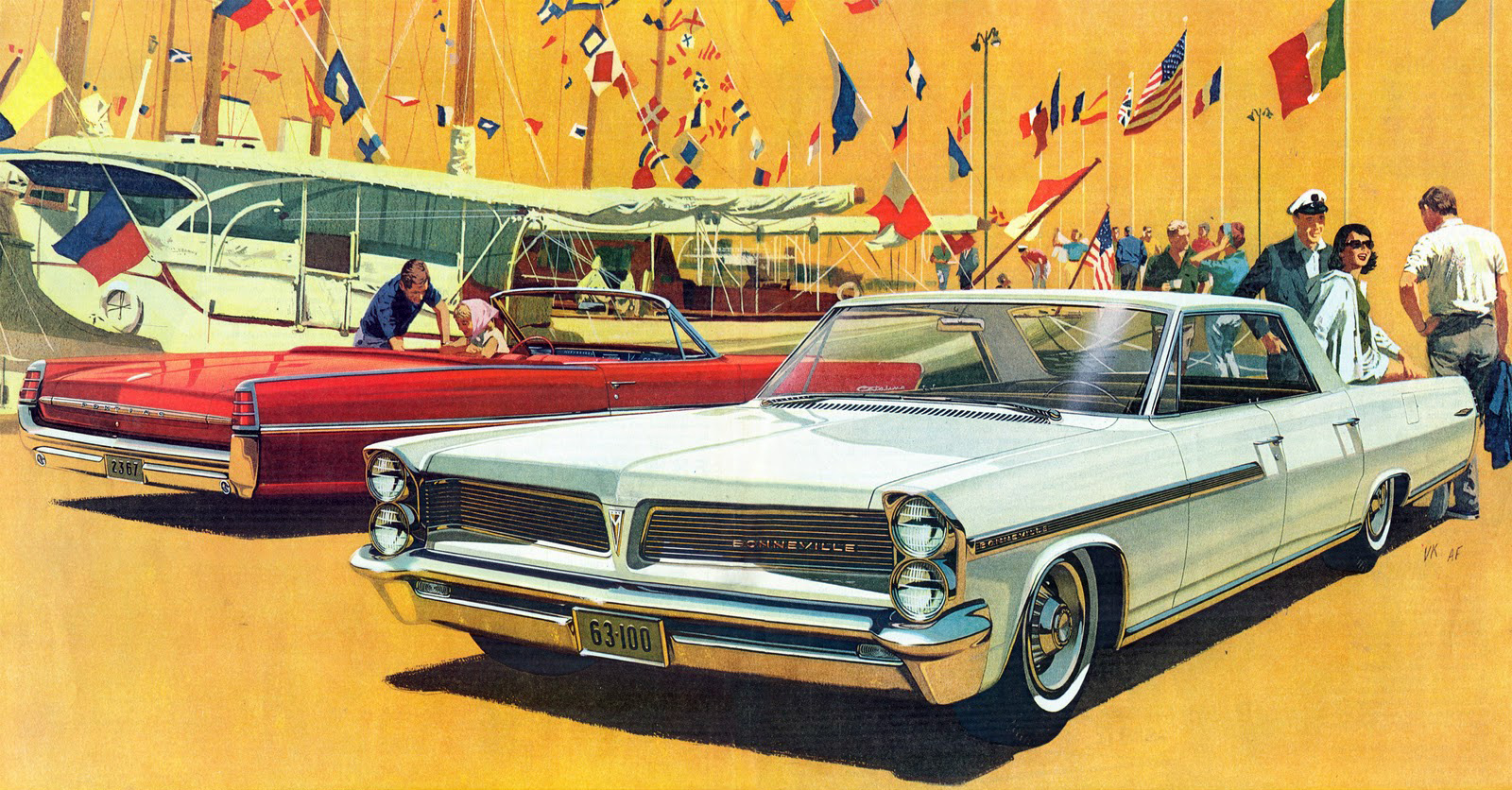 1963 Pontiac Bonneville Vista and Bonneville Convertible - 'Flag Ships': Art Fitzpatrick and Van Kaufman