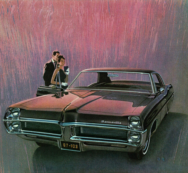 1967 Pontiac Bonneville 4-Door Hardtop - 'Announcement Ad': Art Fitzpatrick and Van Kaufman