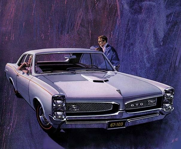 1967 Pontiac GTO Hardtop Coupe - 'Announcement Ad': Art Fitzpatrick and Van Kaufman
