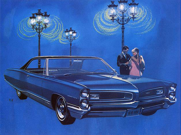 1966 Pontiac Grand Prix - Anniversary Ad: Art Fitzpatrick and Van Kaufman