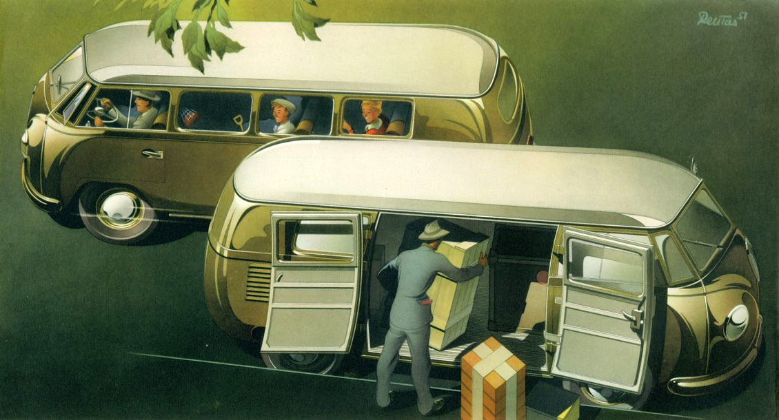 Volkswagen Kombi (1951): Graphic by Bernd Reuters