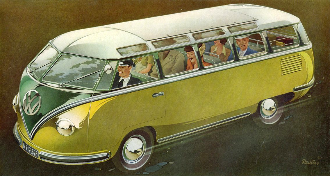 Volkswagen Micro Bus De Luxe (1951): Graphic by Bernd Reuters