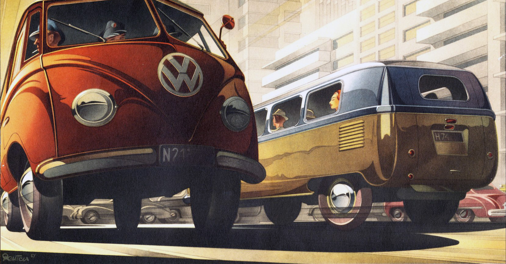 Volkswagen Transporter Line Brochure Cover (1951): Graphic by Bernd Reuters