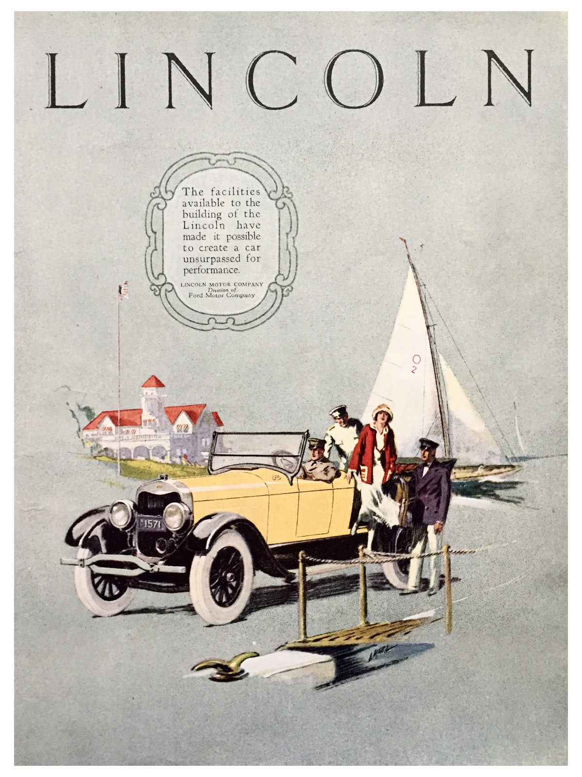 Lincoln Ad (July, 1925) - Illustrated by J. Karl