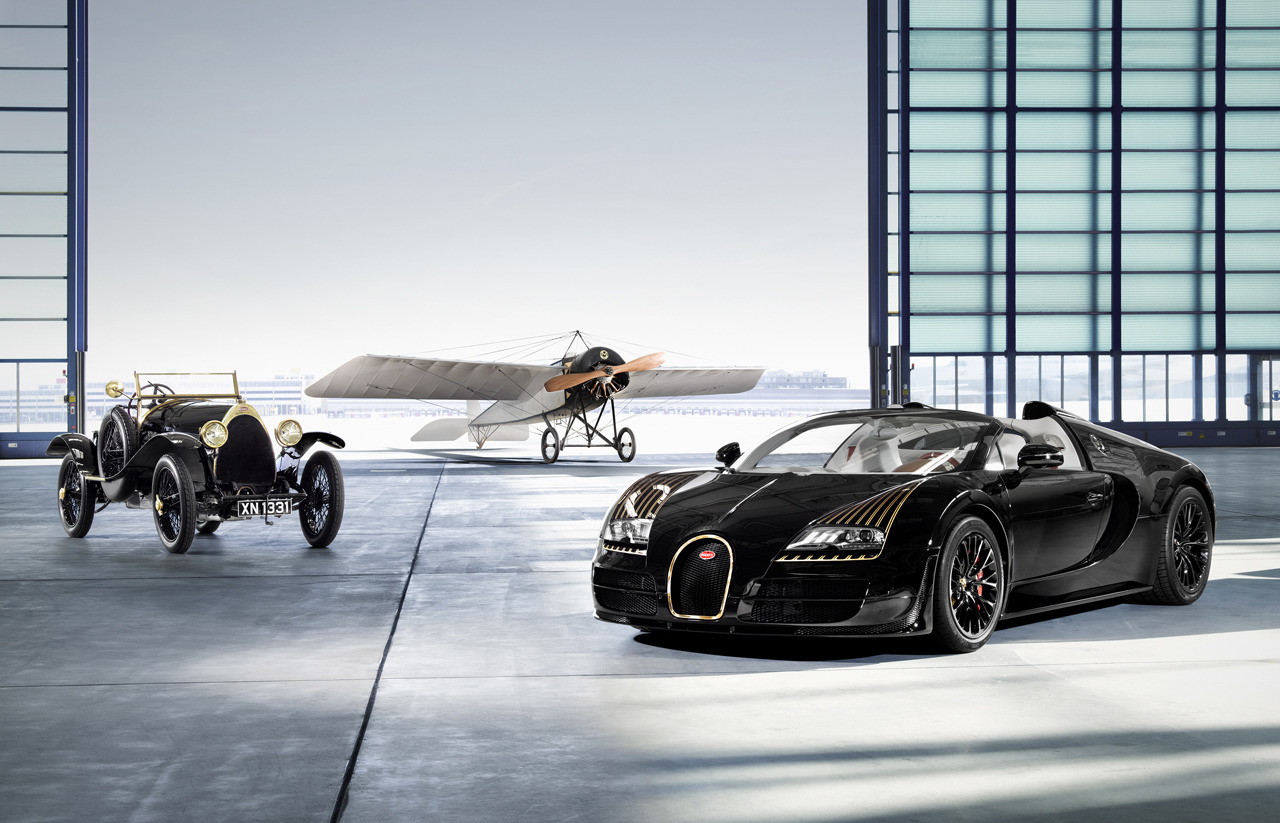 Bugatti Veyron 'Black Bess' (2014) - Type 18 Black Bess and Morane Saulnier Type H airplane