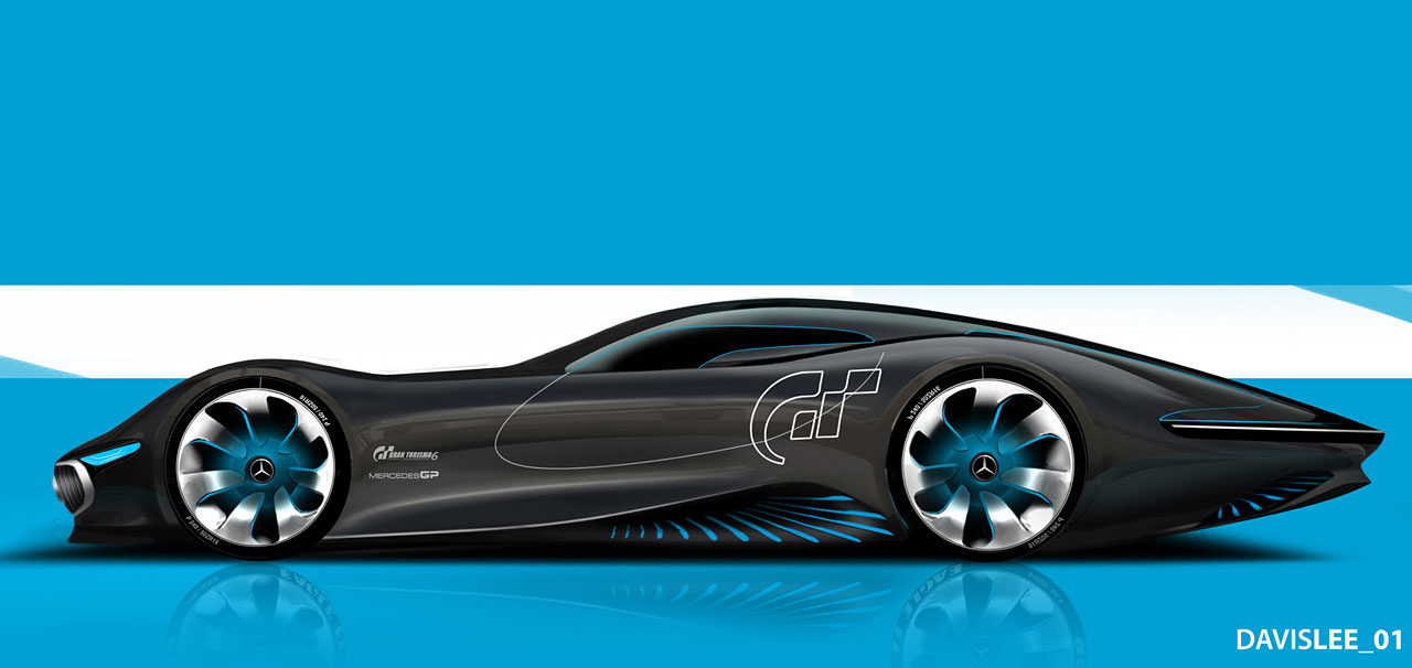 Mercedes-Benz AMG Vision Gran Turismo Concept (2013) - Design Sketch by Davis Lee