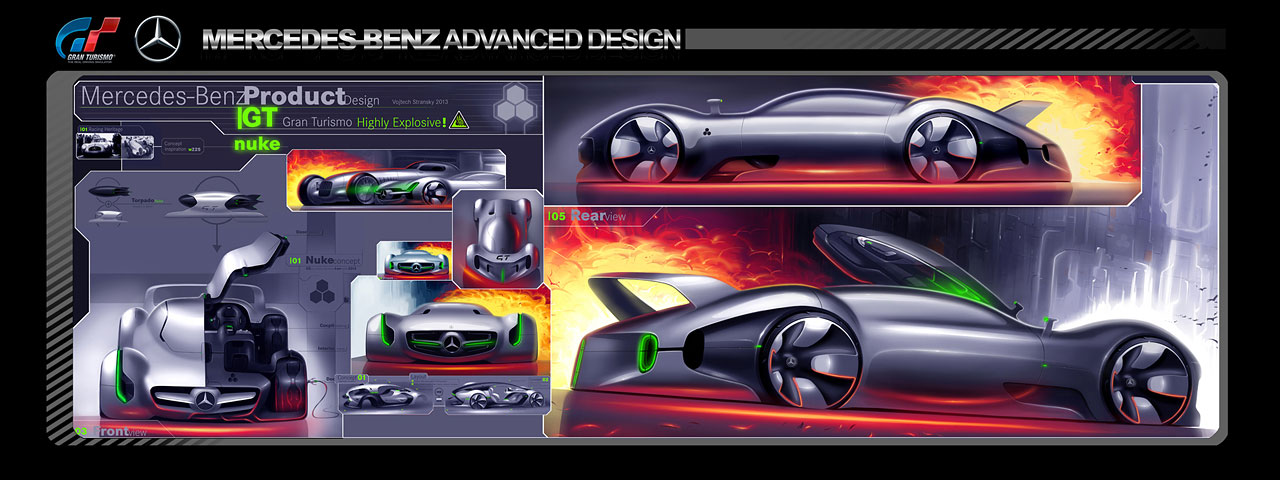 Mercedes-Benz AMG Vision Gran Turismo Concept (2013) - Design Sketches by Vojtech Stransky