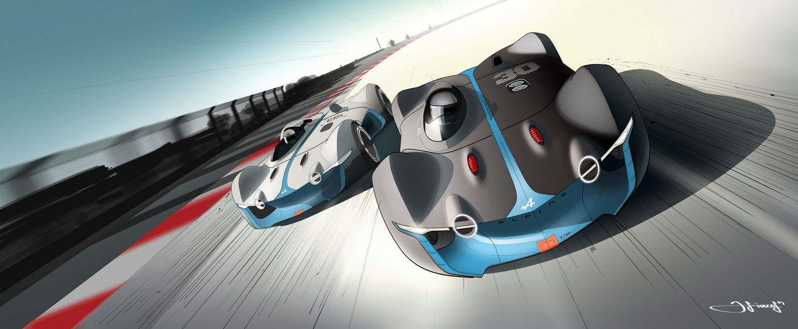 Alpine Vision Gran Turismo (2015) - Design Sketch by Victor Sfiazof