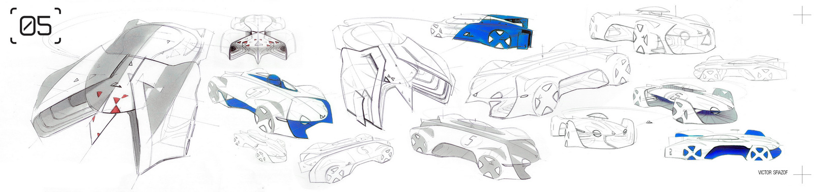Alpine Vision Gran Turismo (2015) - Design Sketches by Victor Sfiazof