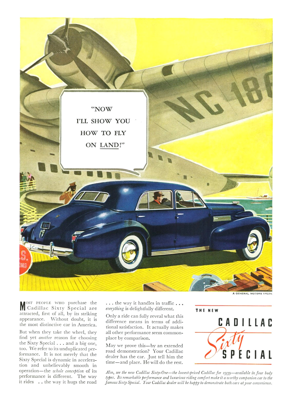 Cadillac Sixty Special Ad (November–December, 1938) - Illustrated by Jon Whitcomb