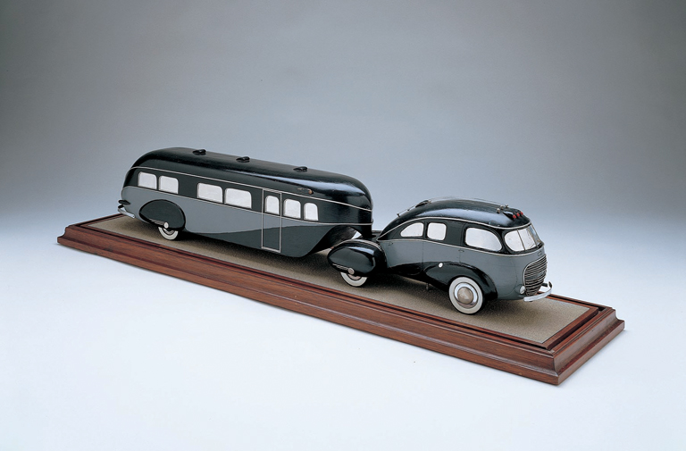 Model for the 1936 Zephyr Land Yacht designed by Brooks Stevens