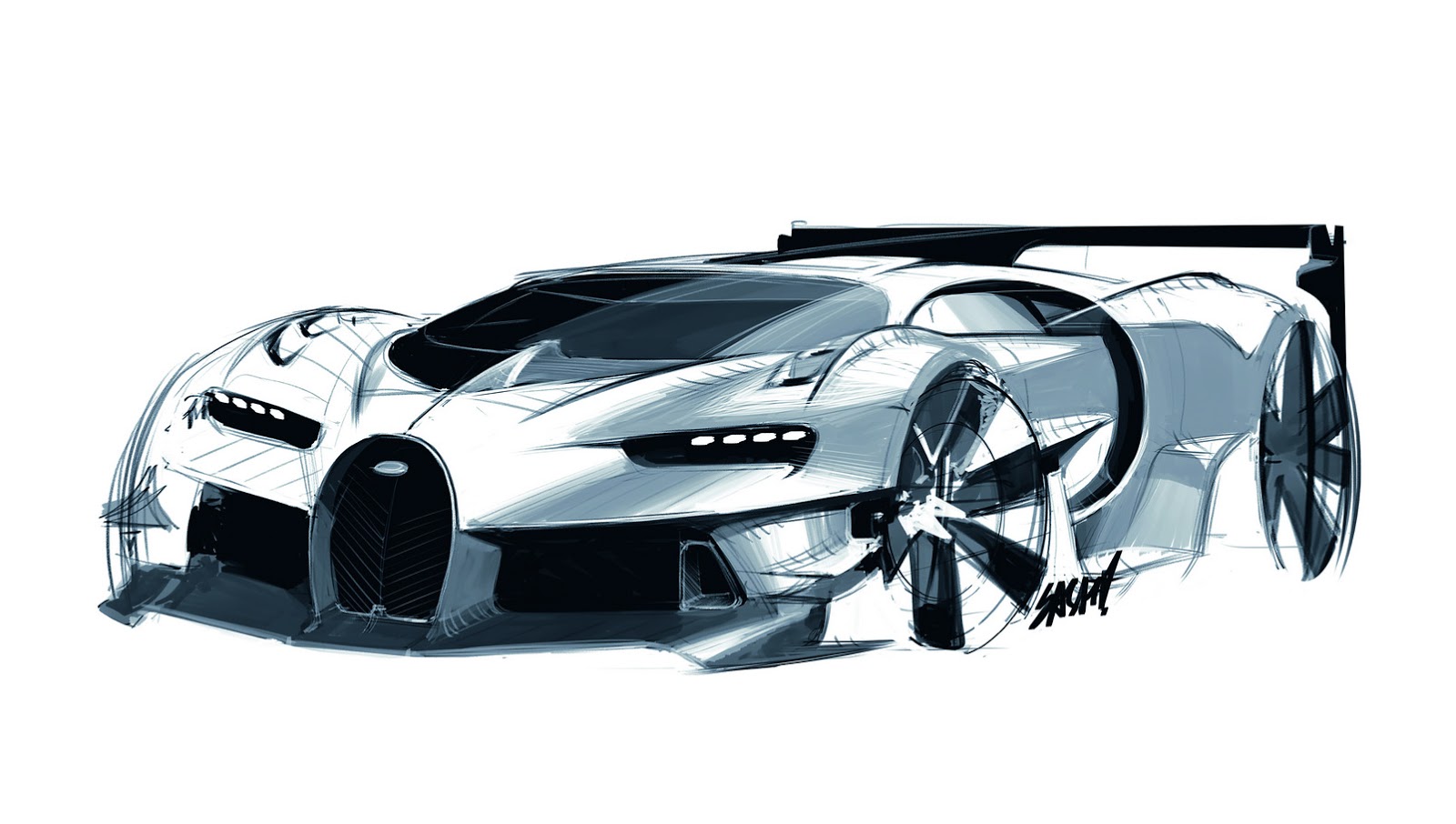 Bugatti Vision Gran Turismo (2015) - Design Sketch