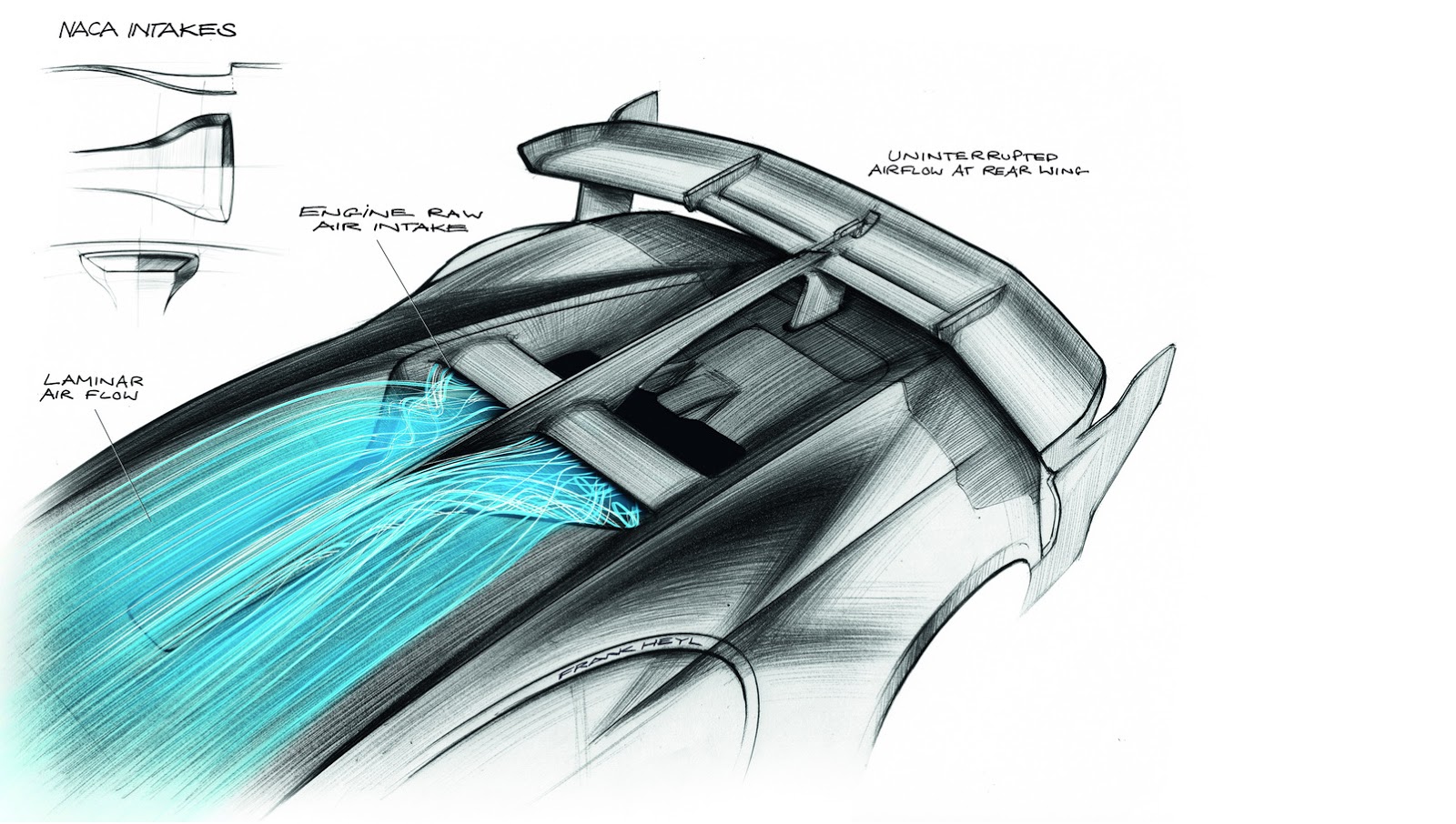Bugatti Vision Gran Turismo (2015) - Design Sketch - NACA Intake