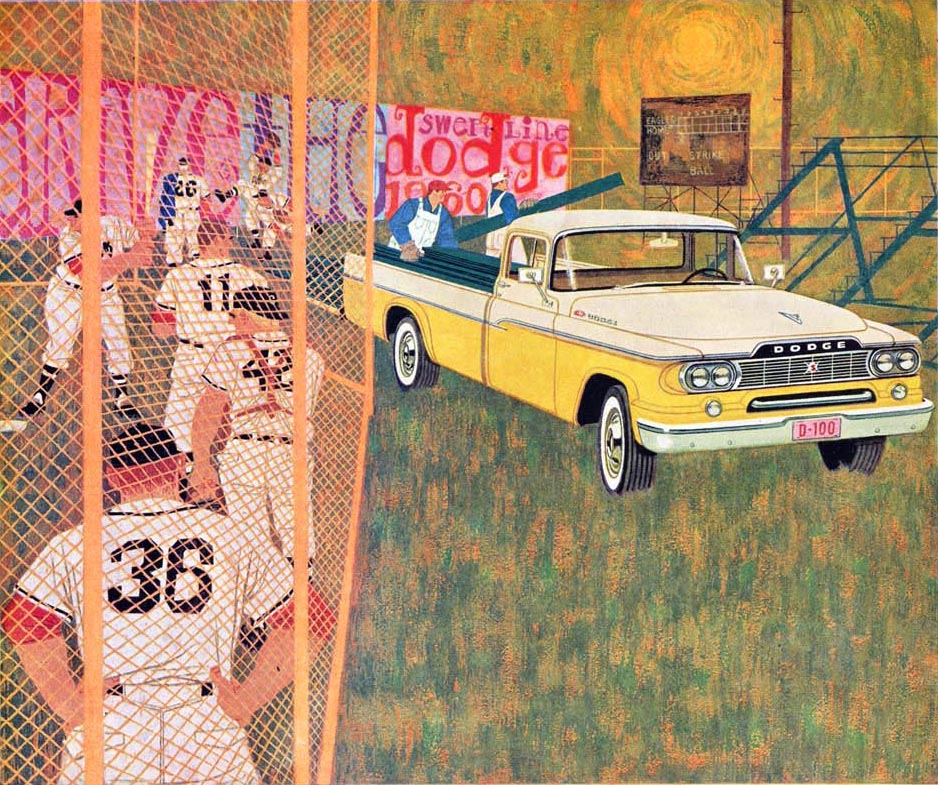 Dodge Trucks Advertising Art by Charles Wysocki (May, 1960) - Smartest trade of the season