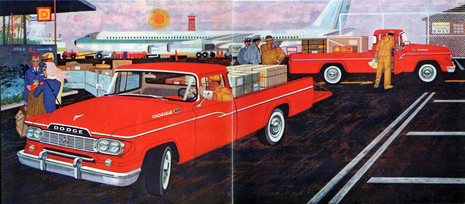 Dodge Trucks Advertising Art by Charles Wysocki (October, 1959) - Low-tonnage