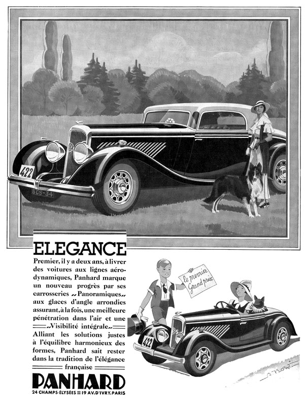 Panhard Panoramique Advertising (1934): Graphic by Alexis Kow - Elegance