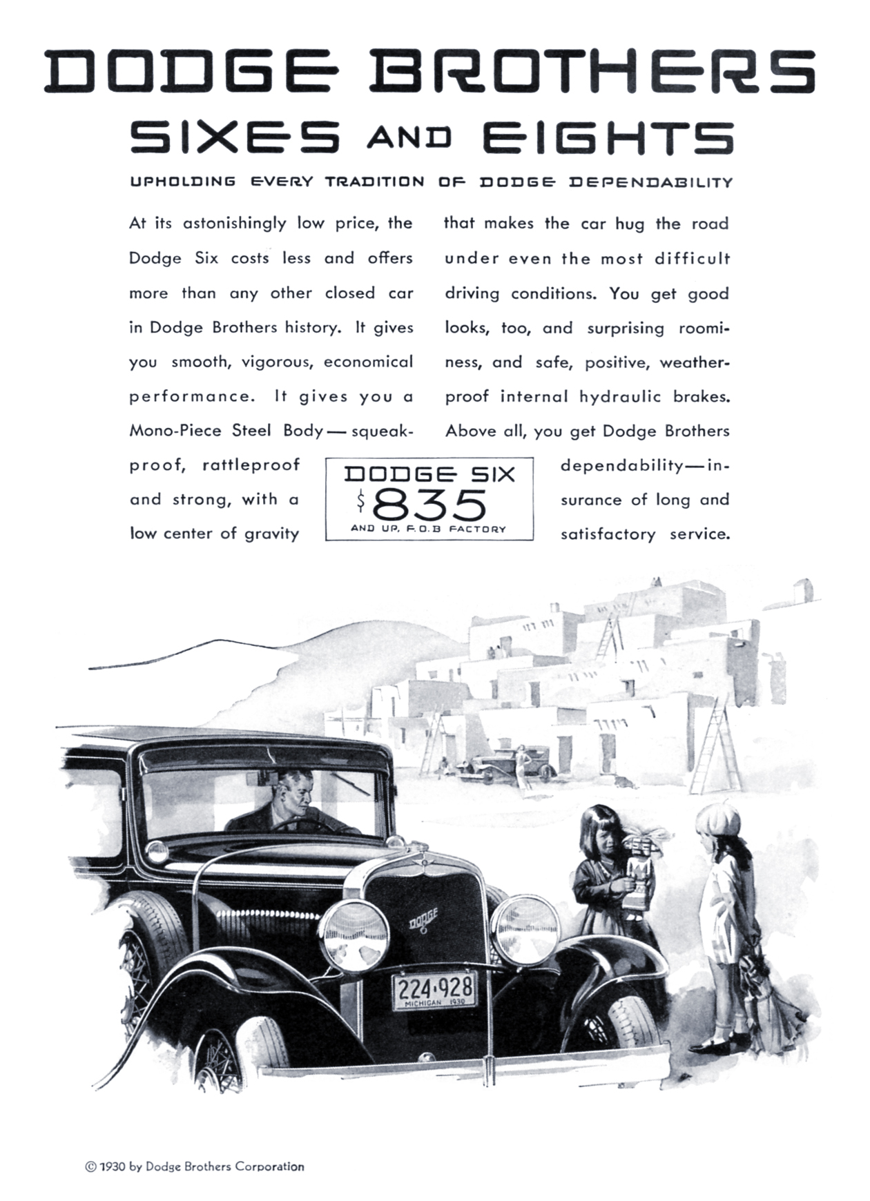 Dodge Brothers Six Ad (July-August, 1930)