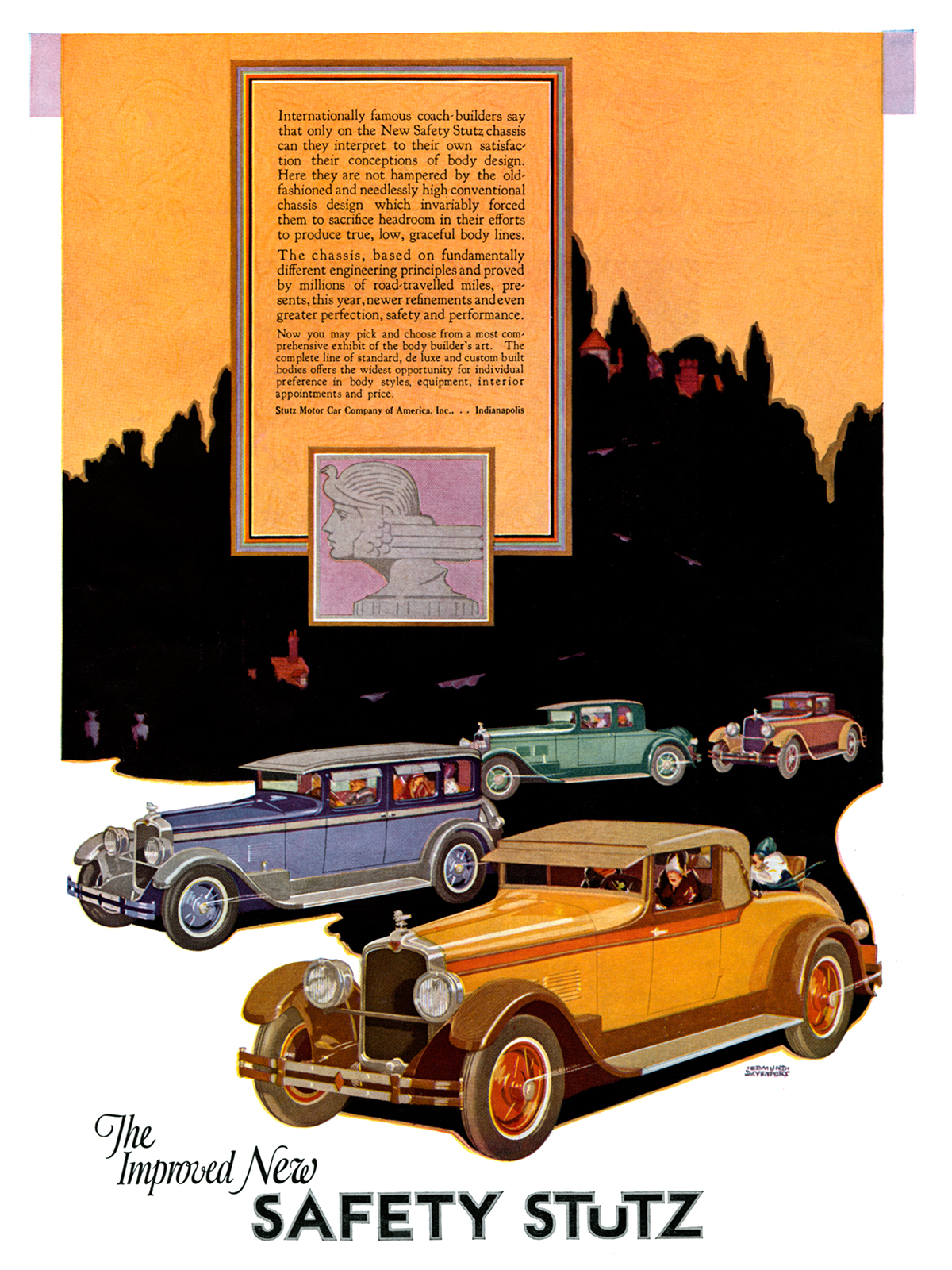 The Improved New Safety Stutz Brochure (1927): Illustrated by Edmund Davenport