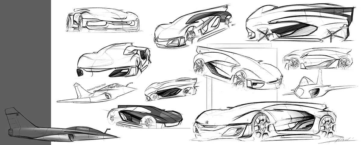 Bell & Ross AeroGT Concept (2016) - Design Sketches