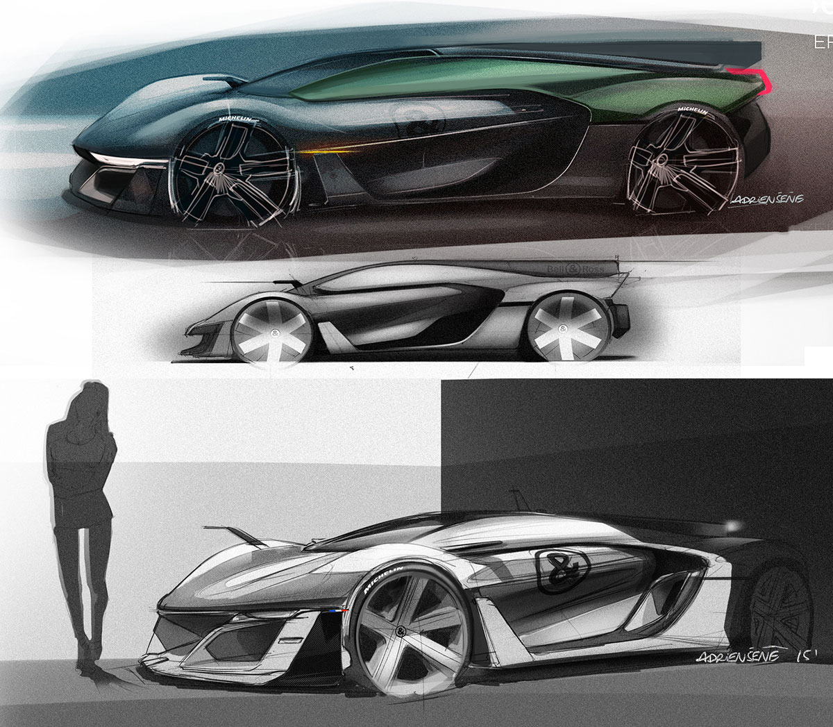 Bell & Ross AeroGT Concept (2016) - Design Sketches by Andriene Sene