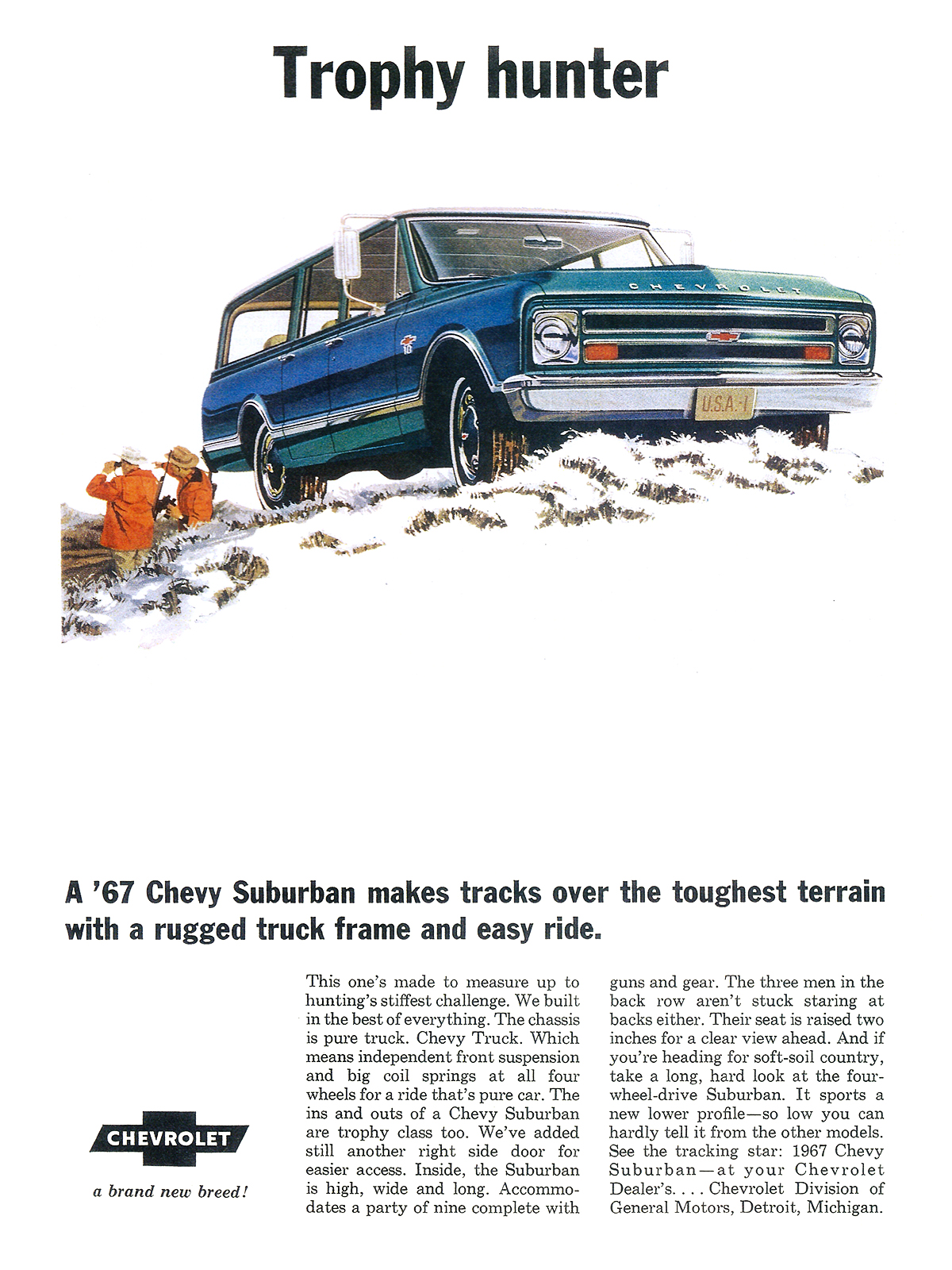 Chevrolet Suburban Ad (1967): Trophy hunter