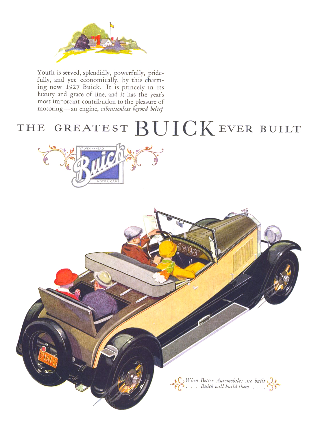 1927 Buick Roadster with Rumble Seat Ad (October, 1926)