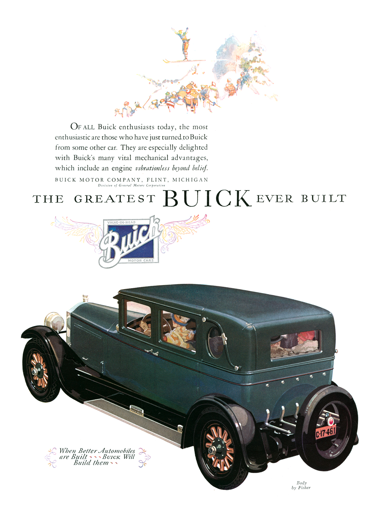 1927 Buick 4-Door Sedan Ad (February, 1927)