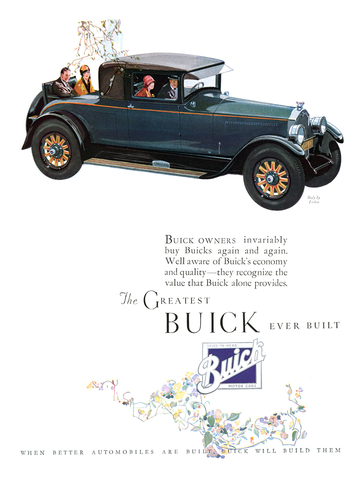 1927 Buick Landau Coupe with Rumble Seat Ad (May, 1927)