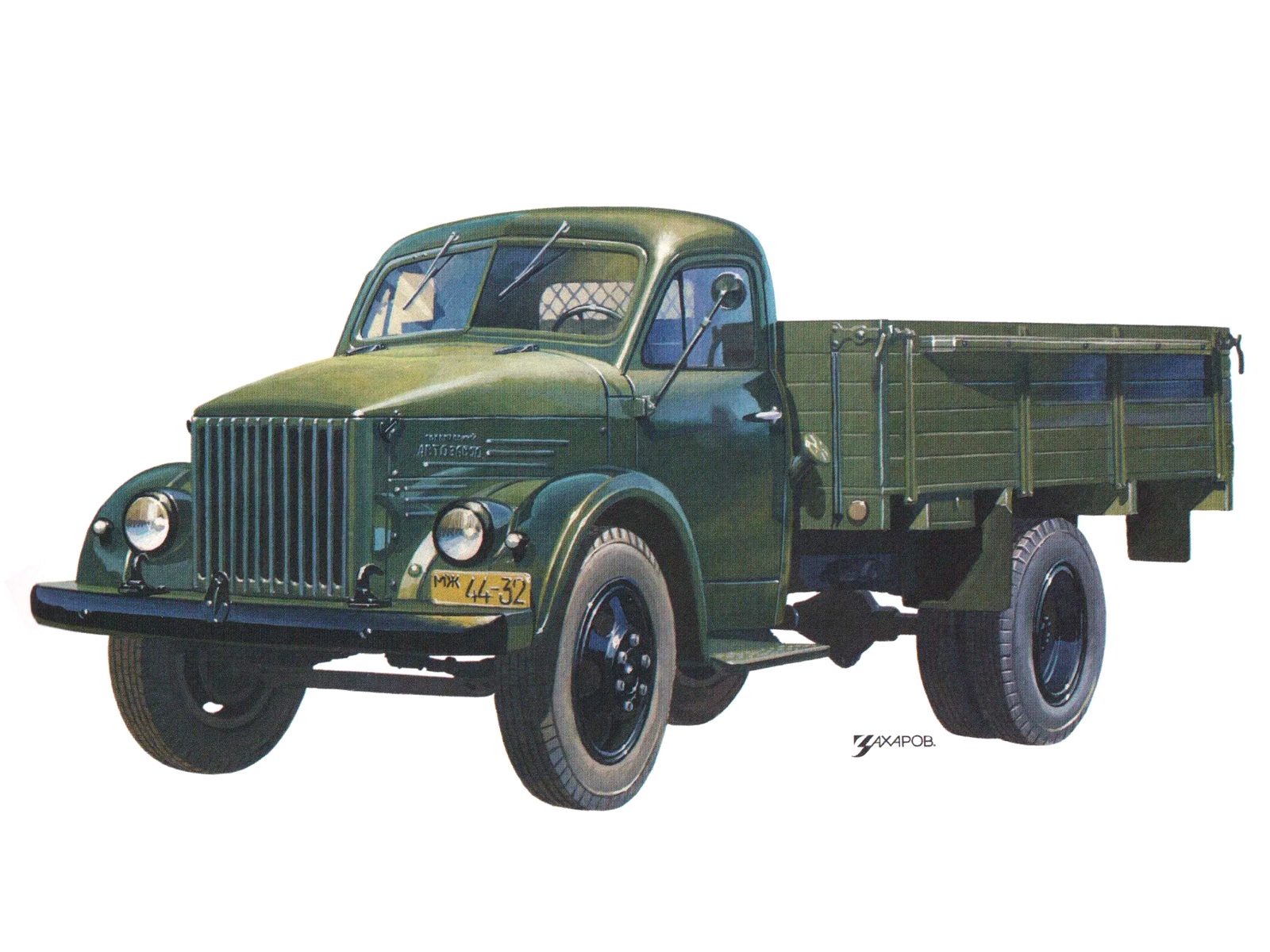 ГАЗ–51А, 1955 – Рисунок А. Захарова / «Моделист–Конструктор» 1983-3