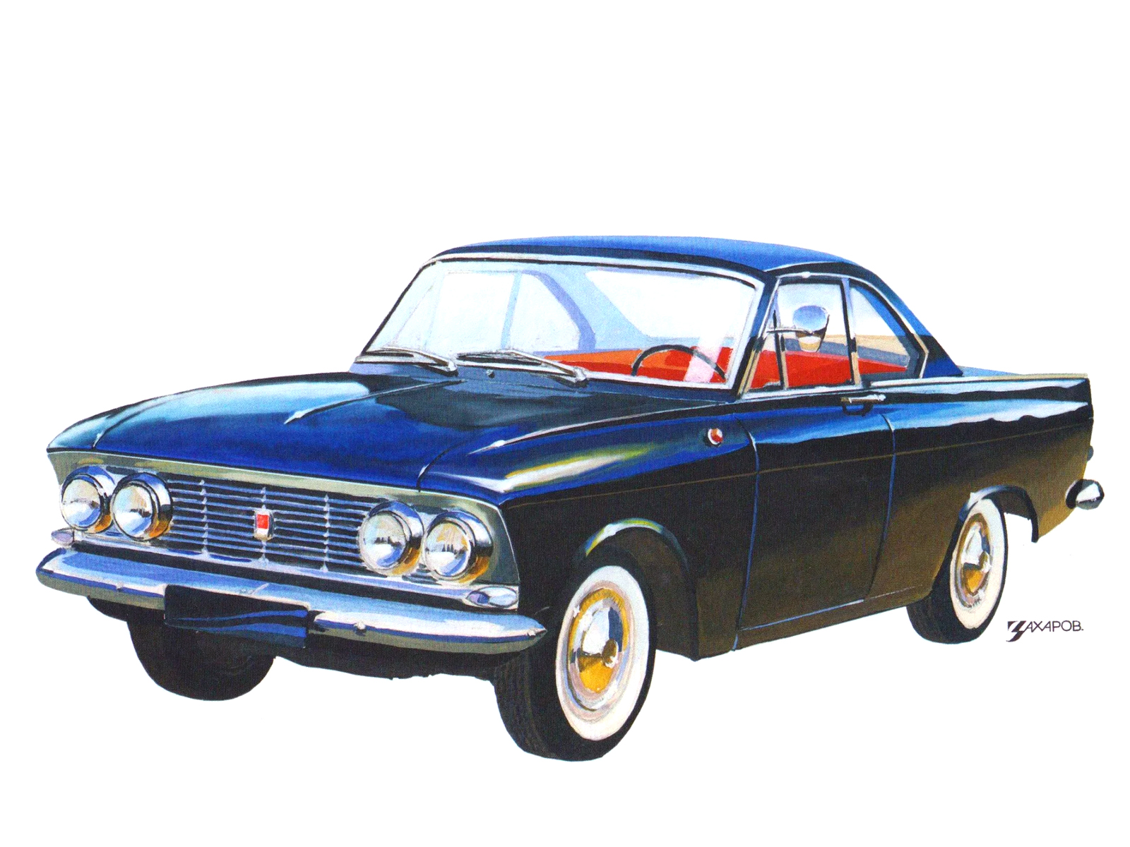 Москвич–Турист, 1964 – Рисунок А. Захарова / Из коллекции «За рулём» 1980-11