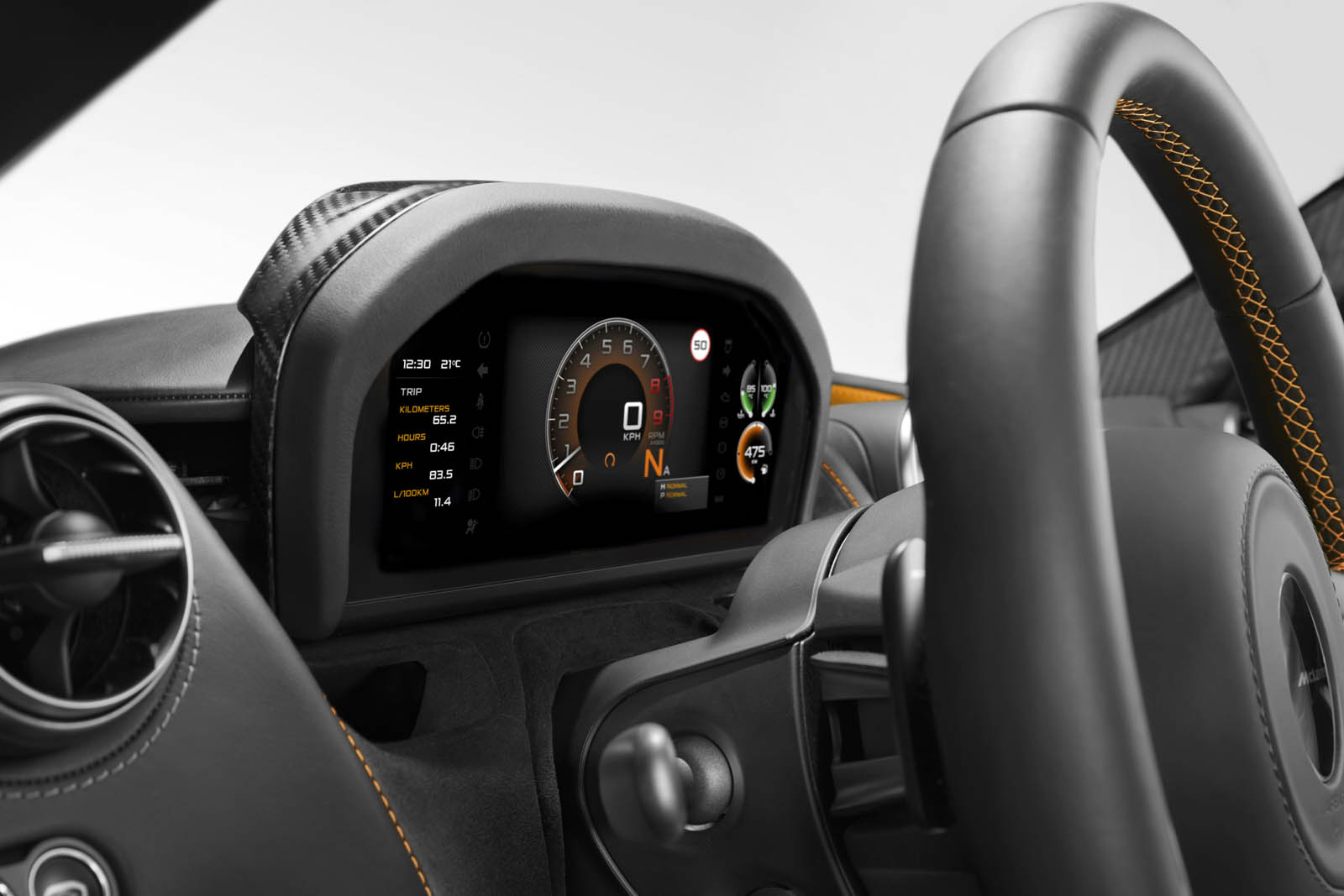 McLaren 720S (2017) - Interior - Folding Driver Display