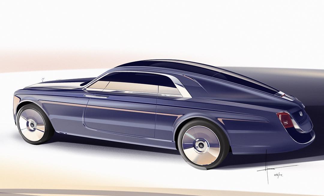Rolls-Royce Sweptail (2017) - Design Sketch by Alex Innes