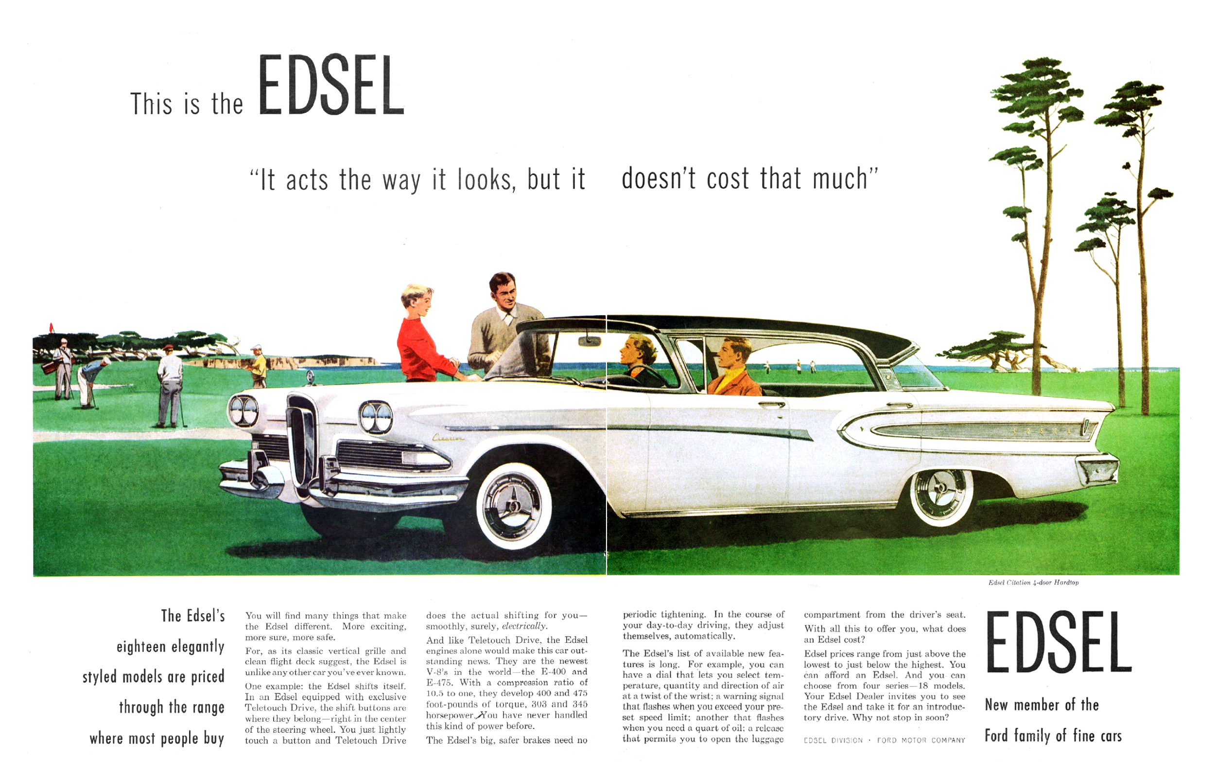 Edsel Citation 4-door Hardtop Ad (September-October, 1957)